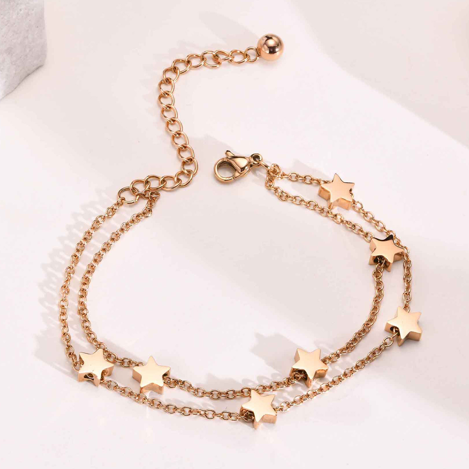 Star Pattern Simple Style Star 201 Stainless Steel Stainless Steel Bracelets In Bulk