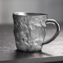 日式冰川纹玻璃杯带把手高颜值茶杯喝水杯子ins风咖啡杯马克杯子
