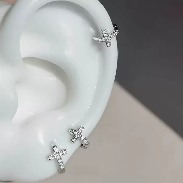 Angel Wings Titanium Steel Earrings for Pierced Ears, Unique Edge Ear Bone Studs, Wing Earrings, Sweet and Cool Niche Earrings for Trendy Girls