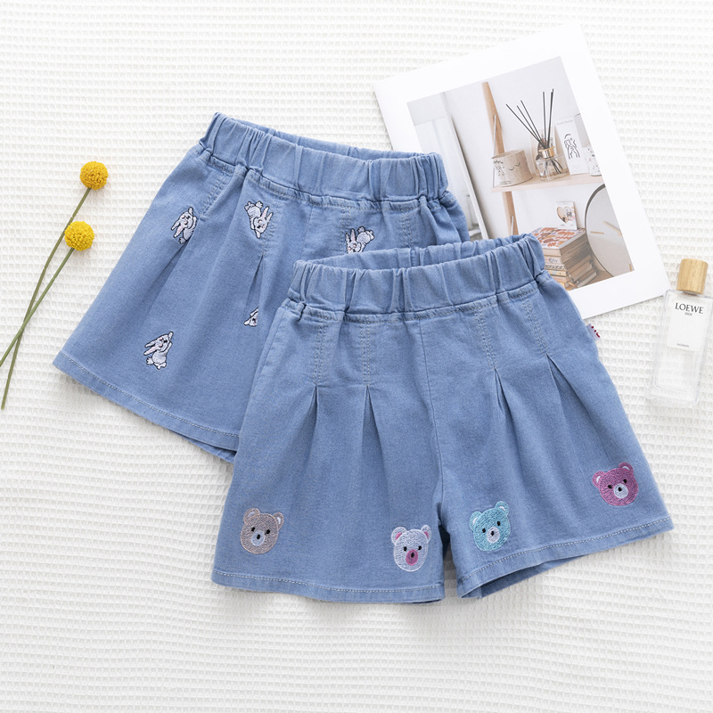 Children's summer wholesale spot girls denim shorts summer new large children's baby little girl thin pants