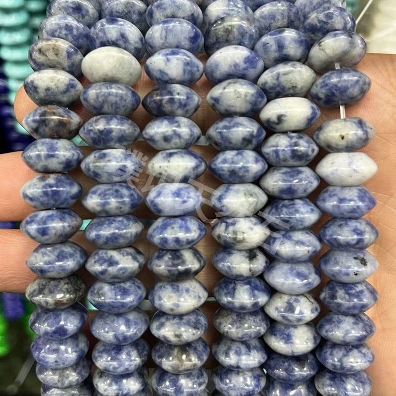 天然石水晶玛瑙6*12算盘尖珠飞碟小配珠diy饰品手串项链手链配件|undefined