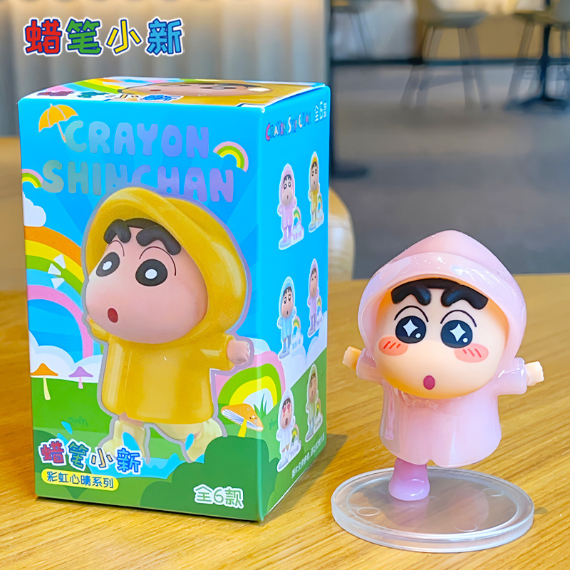 本物のクレヨンしんちゃんアニメトレンディなデスクトップ車の装飾品オフィスかわいいホーム漫画装飾ブラインドボックス|undefined