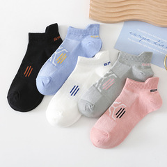 Socks for Women - Korean Version Ship Socks Athletic with Small Ears Summer Women's Socks, Light Mouth Mesh Socks Japanese Cotton Socks for Girls Short Socks