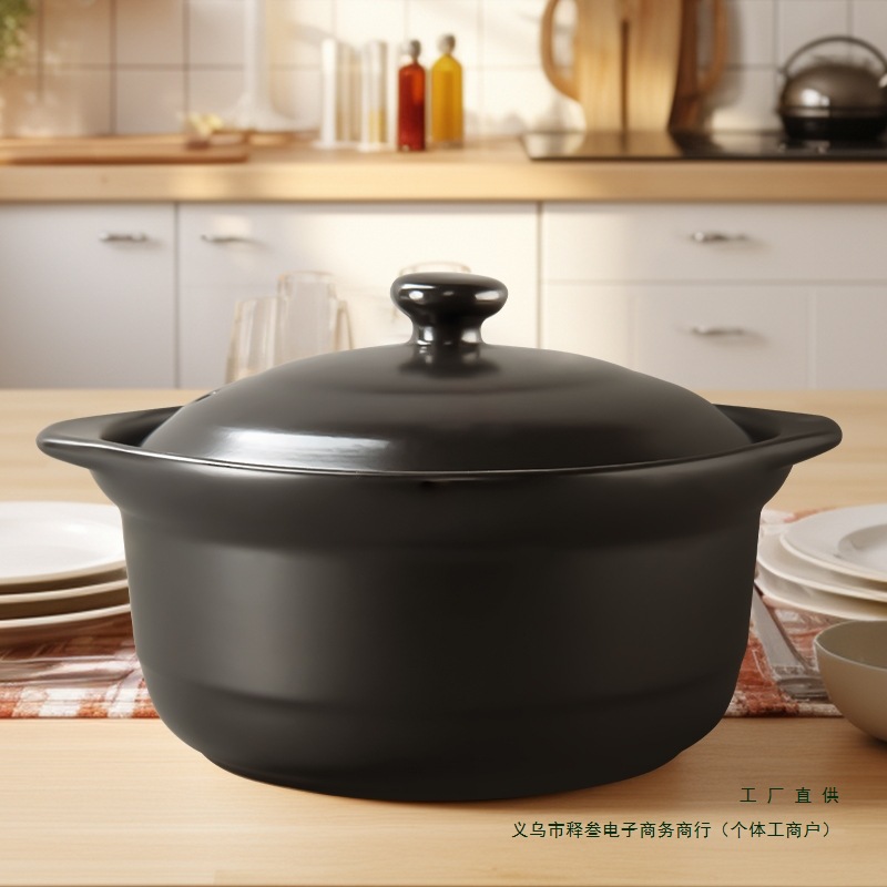 新款砂锅有耐高温干烧家用商用炖锅煤气灶汤煲陶瓷沙石锅加热耐热