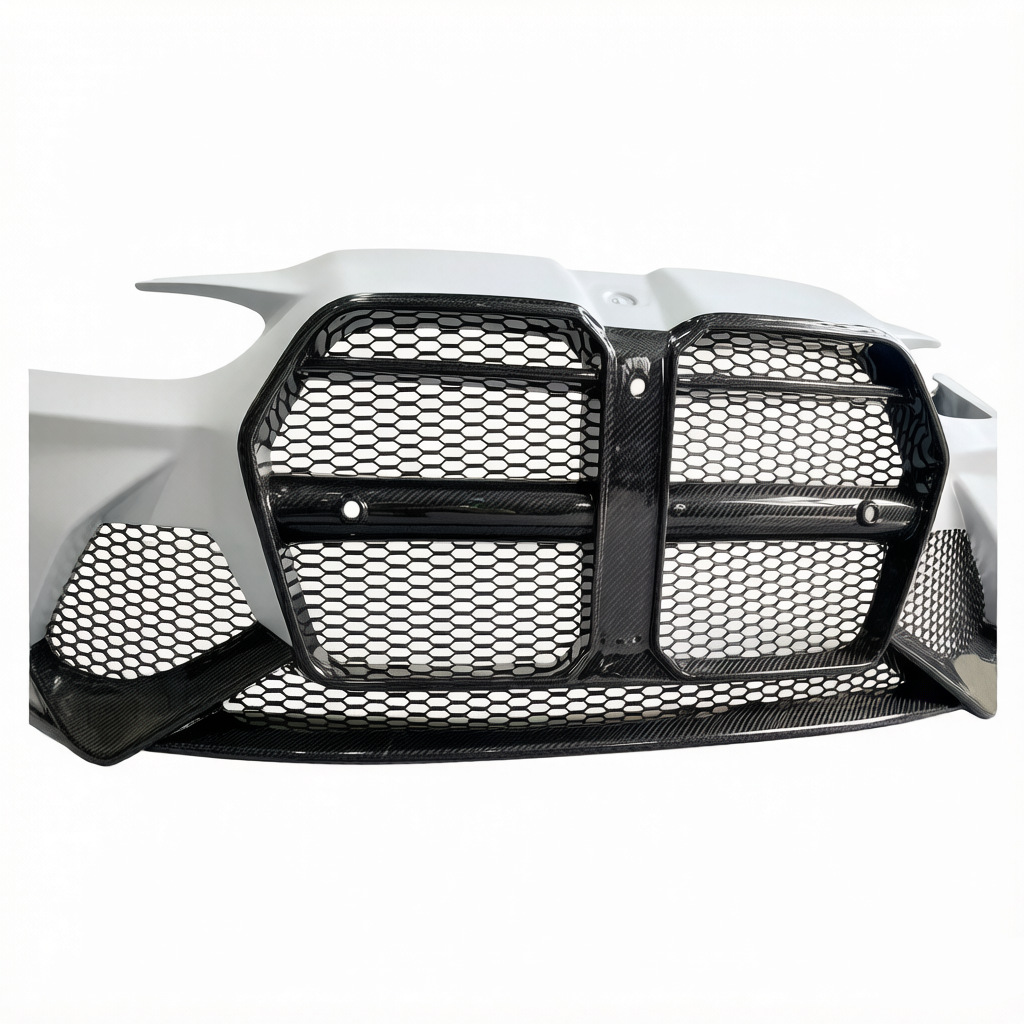Suitable for BMW M3 M4 G80 G82 dry carbon fiber front bumper modification AD style front bumper body kit