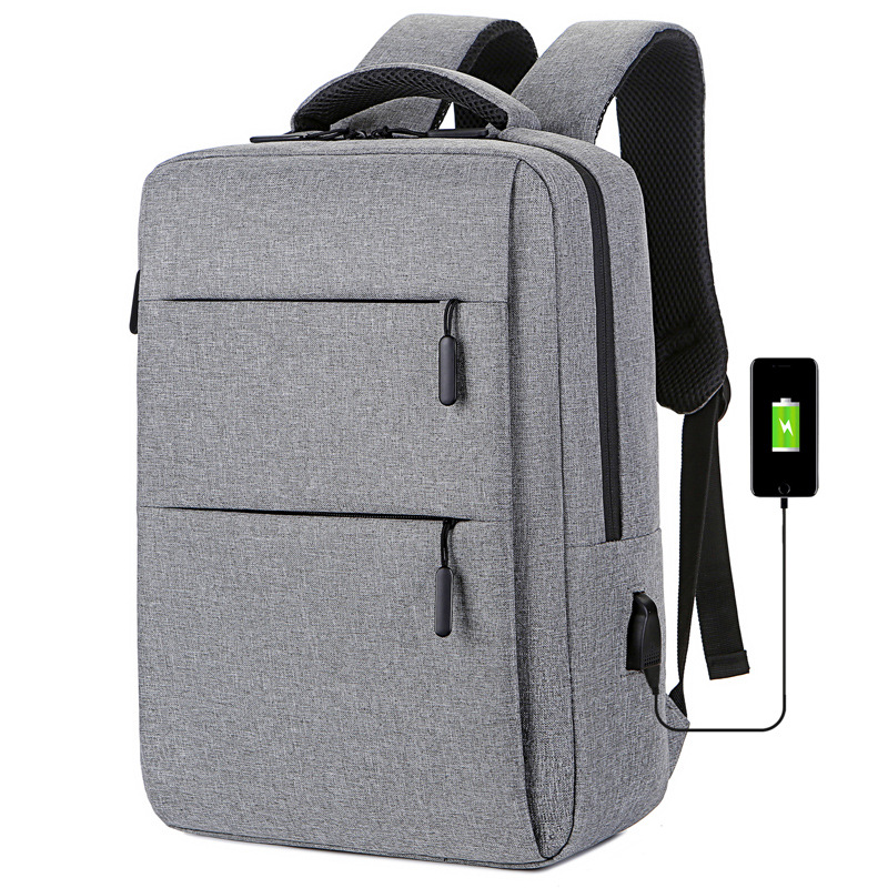 New Oxford Cloth Backpack Double Zipper Waterproof Oxford Cloth Backpack Computer Bag Notebook Business Commuter Backpack
