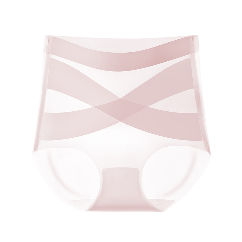 Ropa interior sin costuras de seda de hielo para mujer, estilo fino, transpirable de cintura media, cintura alta para niñas, nuevos pantalones de vientre, refrescante