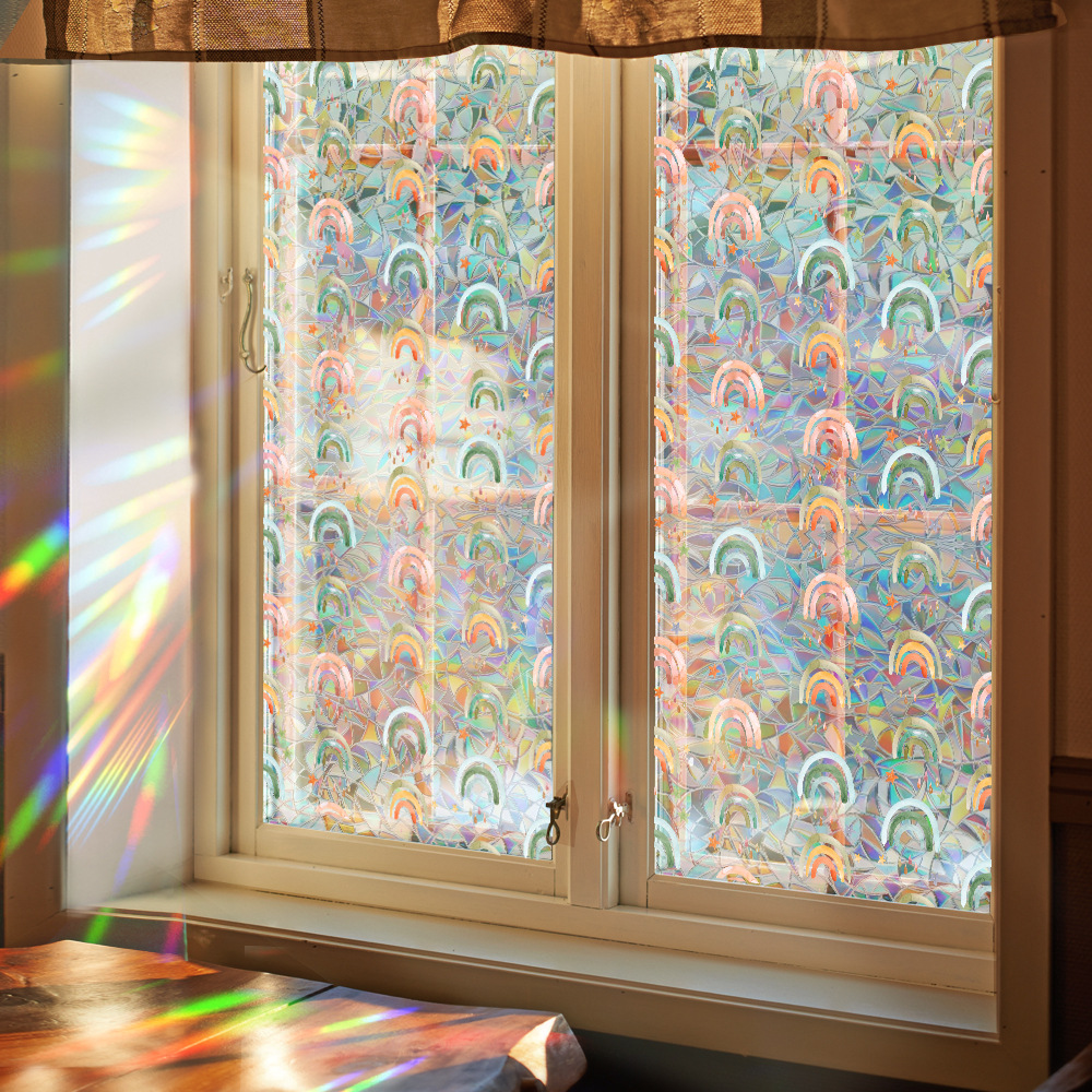 140g Weight Glass paster Home Textiles & Decor Type PVC Material Leaf Pattern Casual, Pastoral Style Casual Pastoral Leaf PVC Glass Paster Wall Art 106