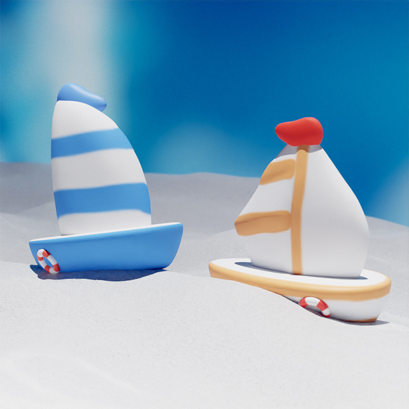 Estilo al por mayor decoración de vela botella a la deriva PVC vela blanca barco sólido personalidad creativa paisaje de fondo hundido junto al mar