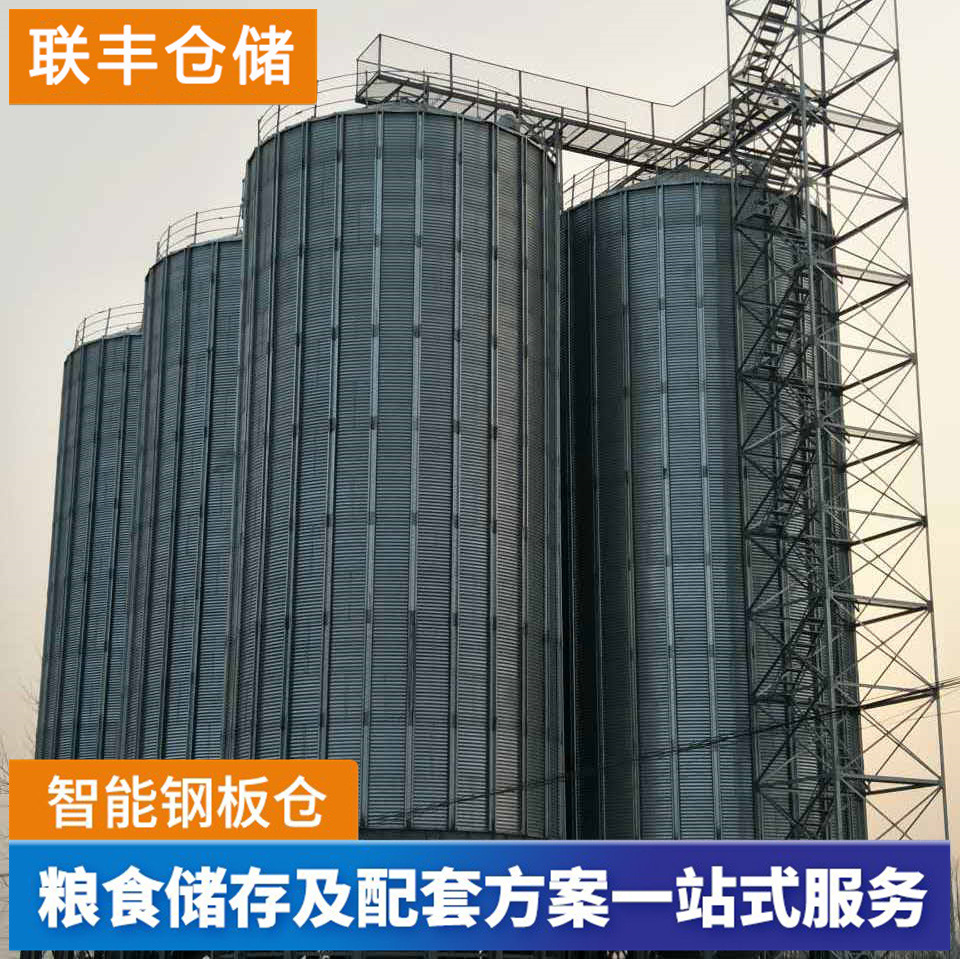 500吨小麦粮仓 大型粮食储罐生产厂家 联丰 粮食钢板仓