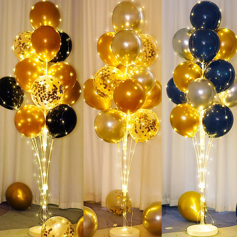 Columna de globo rojo flotante para decoración de bodas, cumpleaños y aperturas