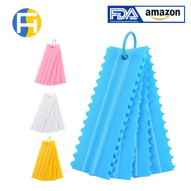 蛋糕奶油造型刮板 奶油加长刮板4件套 锯齿刀抹刀 烘焙工具