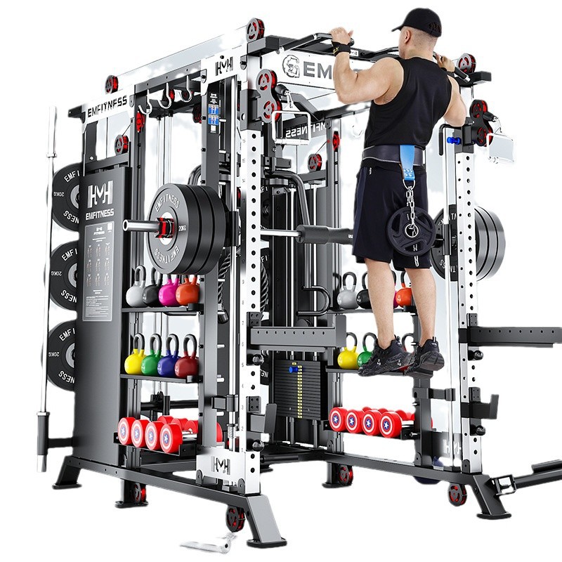 Máquina de Smith entrenador integral gimnasio comercial profesional interior push vertical squat gantry equipo de ejercicios