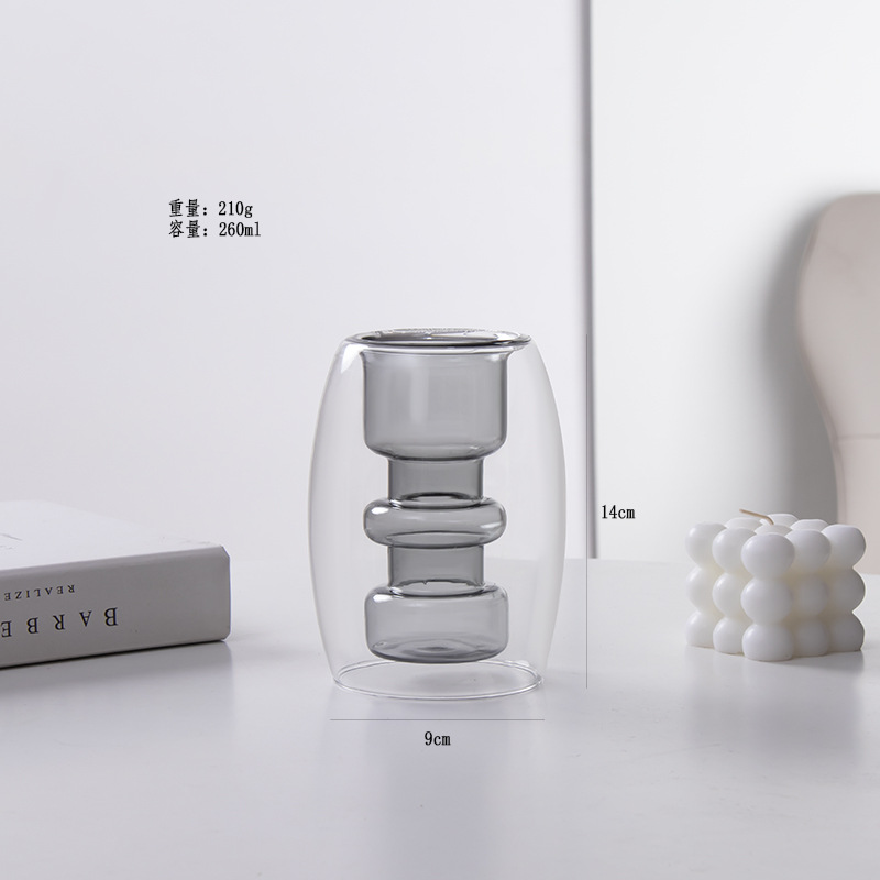 Jarrón gris de trompeta