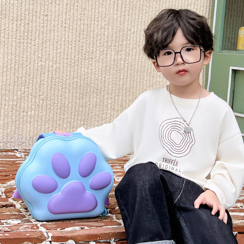 Bolsos infantiles 2024 otoño nuevo jardín de infantes de dibujos animados bolsas escolares garras pequeñas para niños y niñas cascas de huevo hombros