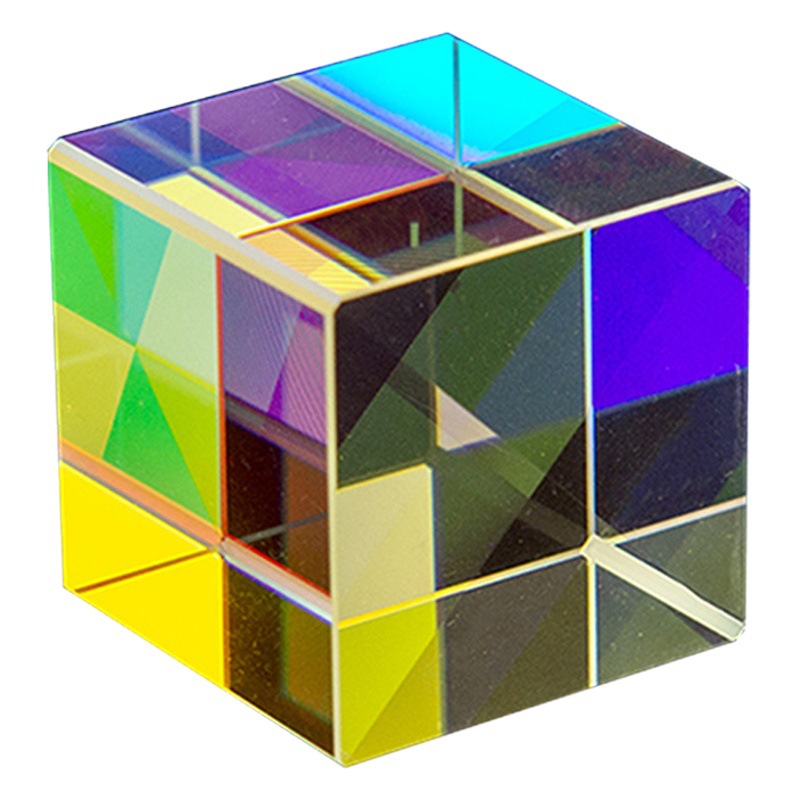 Sol receptor cristal de color combinado prisma cubo Sun catcher sol receptor de vidrio óptico suministro directo transfronterizo