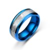 Stone inlay stainless steel, ring, European style