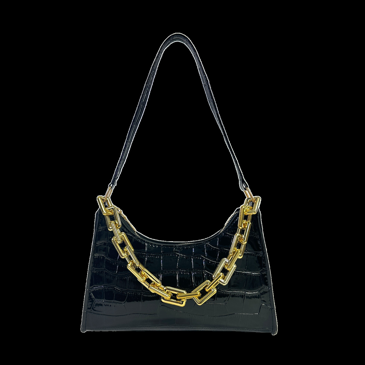 Bolso de axila con patrón de cocodrilo 2025 nuevo bolso de comercio exterior del sudeste asiático bolso de cercanías bolso de hombro de todo fósforo de moda femenina