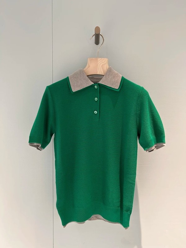 深センNanyou Mホームセーターラペル半袖ポロシャツ二重襟Tシャツレタージャカードロゴ夏の新製品|undefined