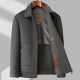 high quality 2024 winter men's double-sided tweed jacket new handmade liner detachable down business fashion