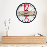 Temu Clock тихий закрашенные стеклянные украшения часы -крест -бортовое горячее искусство деревянное зерна