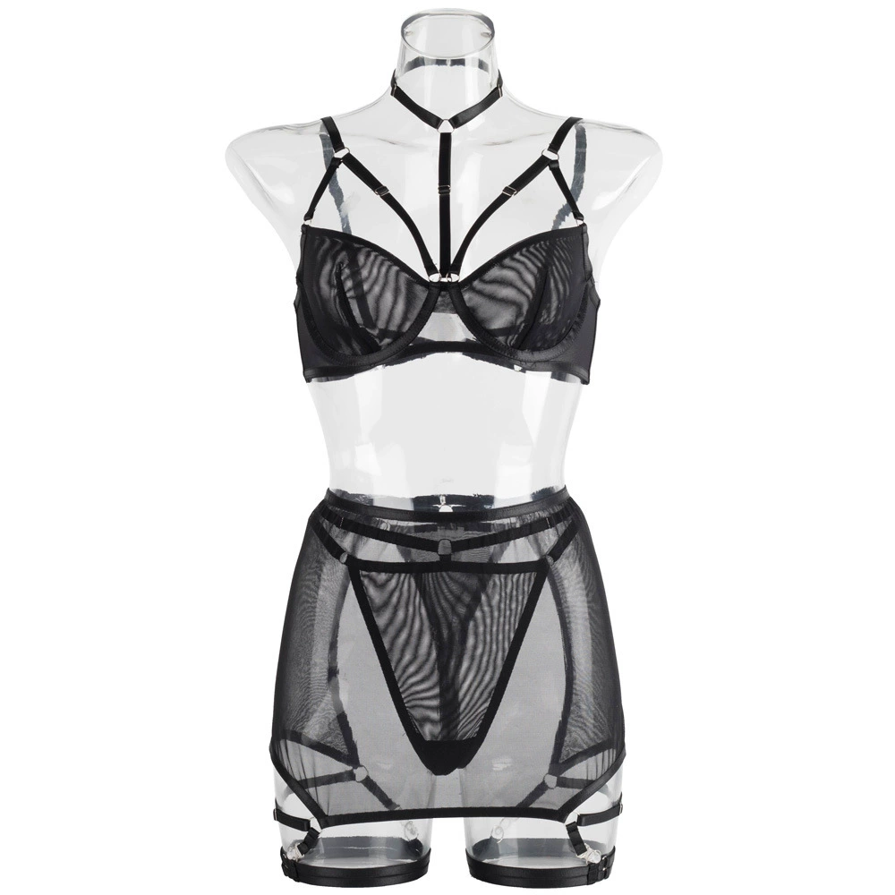 Sexy underwear, split set, European style, 4 piece set