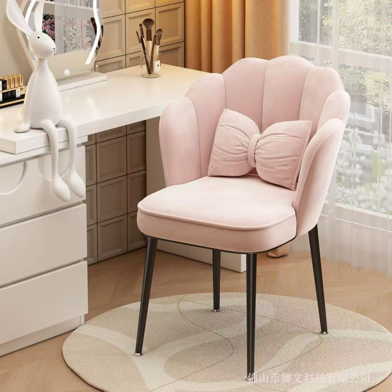 Silla de comedor de madera maciza simple y cómoda silla de estudio taburete silla de dormitorio de niñas silla de maquillaje