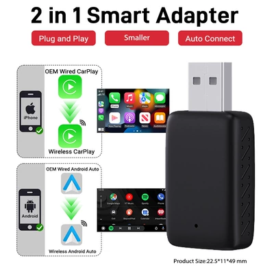 Car Carplay Box Auto Wired to Wireless Car Adapter Android Smart Car Interconnection Module (Simsiz CarPlay və Android Auto) - mini-g