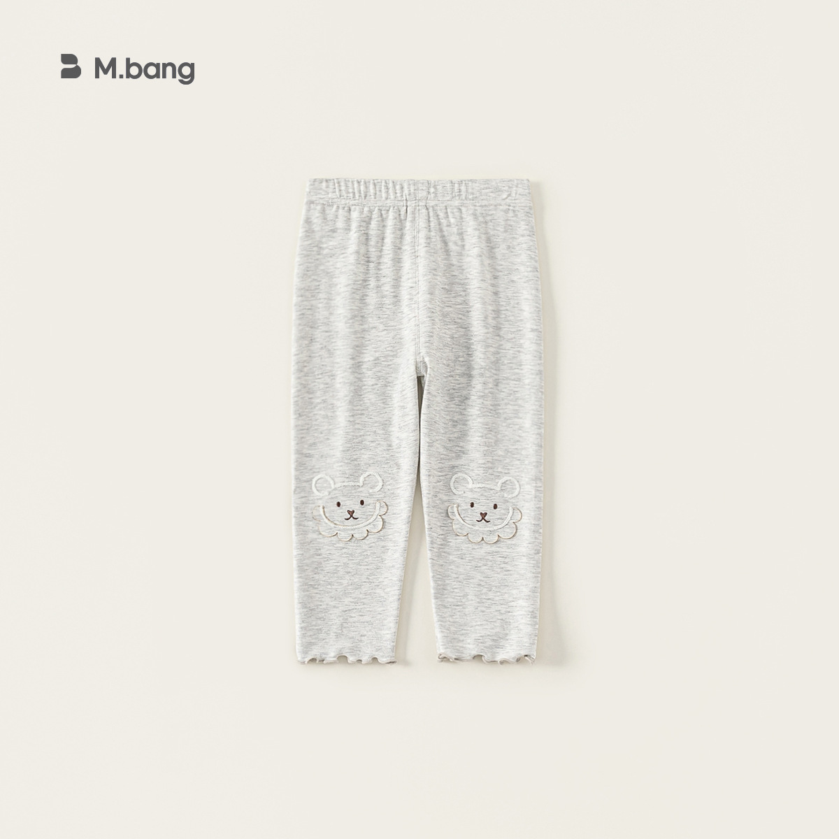 Youbao ropa para niños pantalones para niñas primavera nuevo color sólido lindo animal bordado orejas de madera leggings para bebés