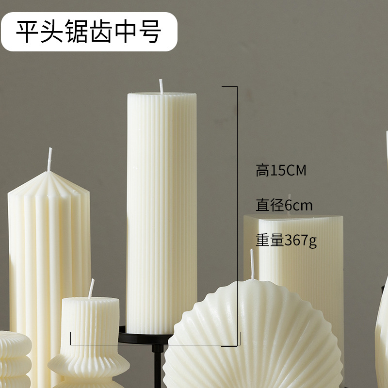 40 velas de aromaterapia de arte de estilo nórdico, modelos calientes, líneas hechas a mano, velas creativas geométricas blancas