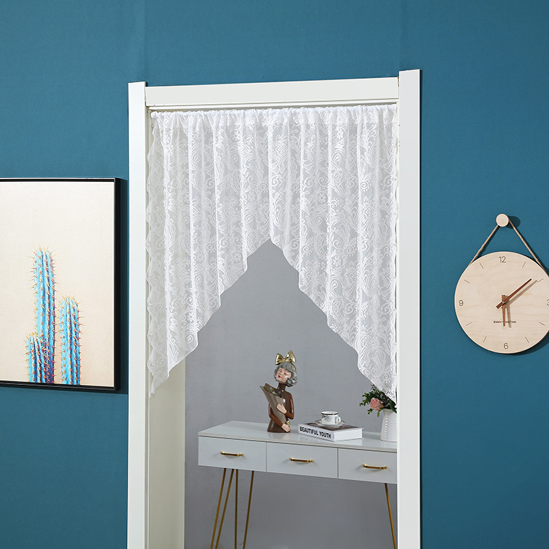 French Half Curtain Punch-Free Hanging Curtain Door Curtain Half Kitchen Feng Shui Curtain Toilet Living Room Entrance Decorative Curtain French Half Curtain Punch-Free Hanging Curtain Door Curtain Half Kitchen Feng Shui Curtain Toilet Living Room Entrance Decorative Curtain