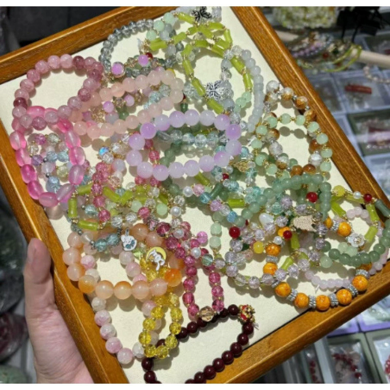 Jingdezhen ceramic bead bracelet, handmade, elastic, gift boxed (OPP)