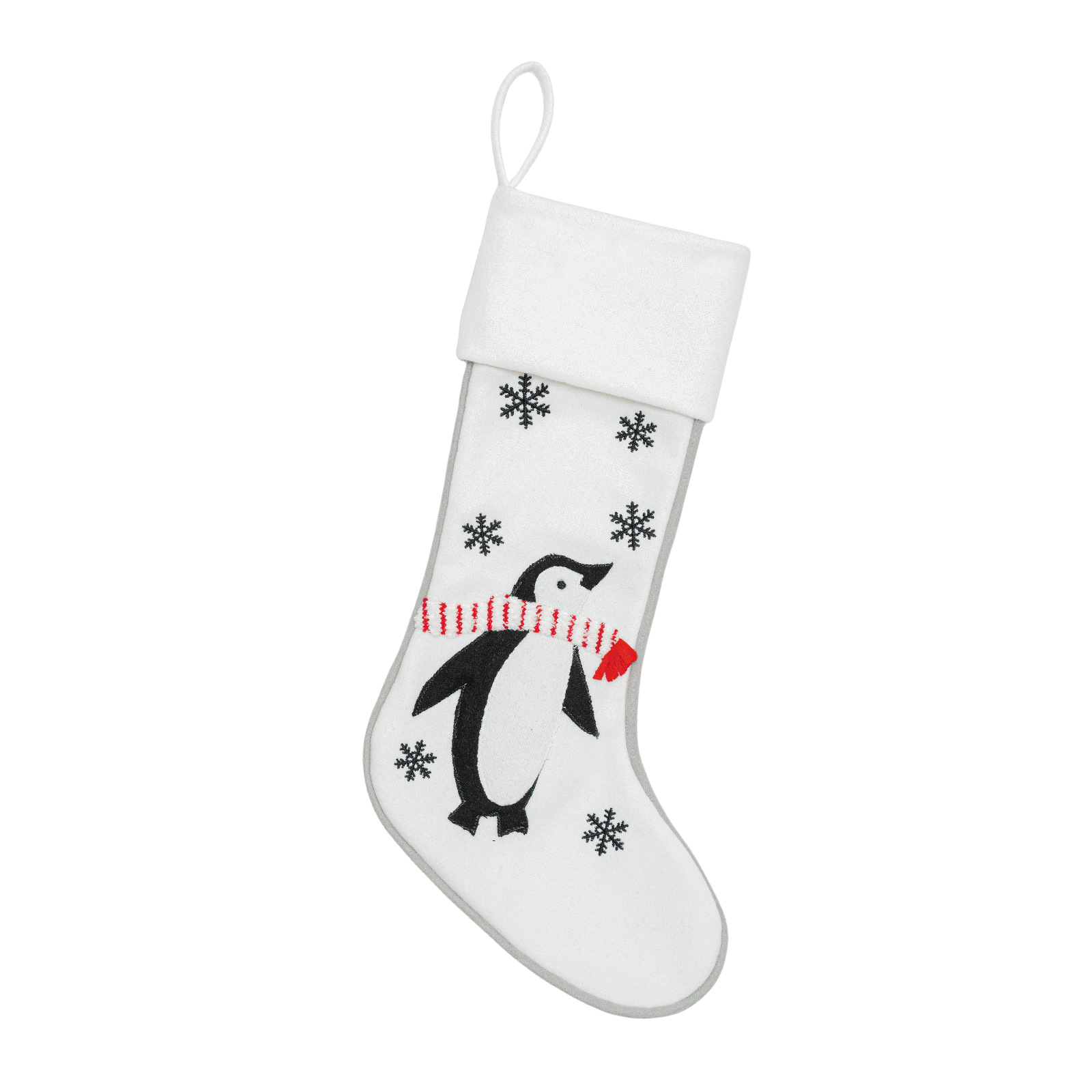 Navidad transfronteriza calcetines de Navidad blancas lindas calcetines de decoración de Navidad de dibujos animados grandes bolsas de regalo de pingüino bolsas de dulces