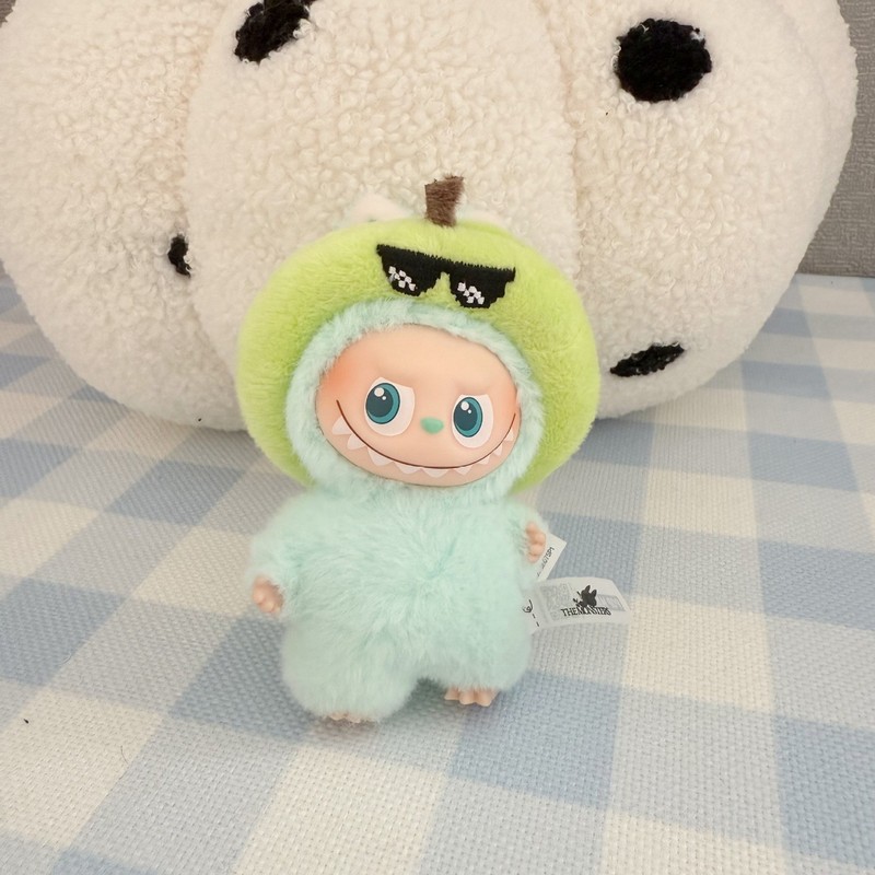 迷你版4.0LABUBU搪胶脸毛绒盲盒玩偶衣服圣诞套装小鼻嘎心底密码|undefined