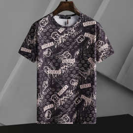 大地哥短袖t恤男夏新款圆领套头透气吸汗休闲T男装冰丝圆领G029