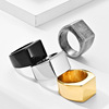 Brand accessory, glossy ring stainless steel, Amazon, simple and elegant design