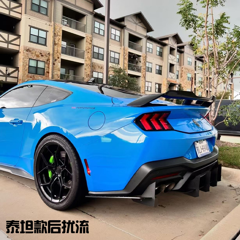 Suitable for Ford Mustang 7-generation Mustang Mustang23 rear spoiler rear lip air knife modification and punching