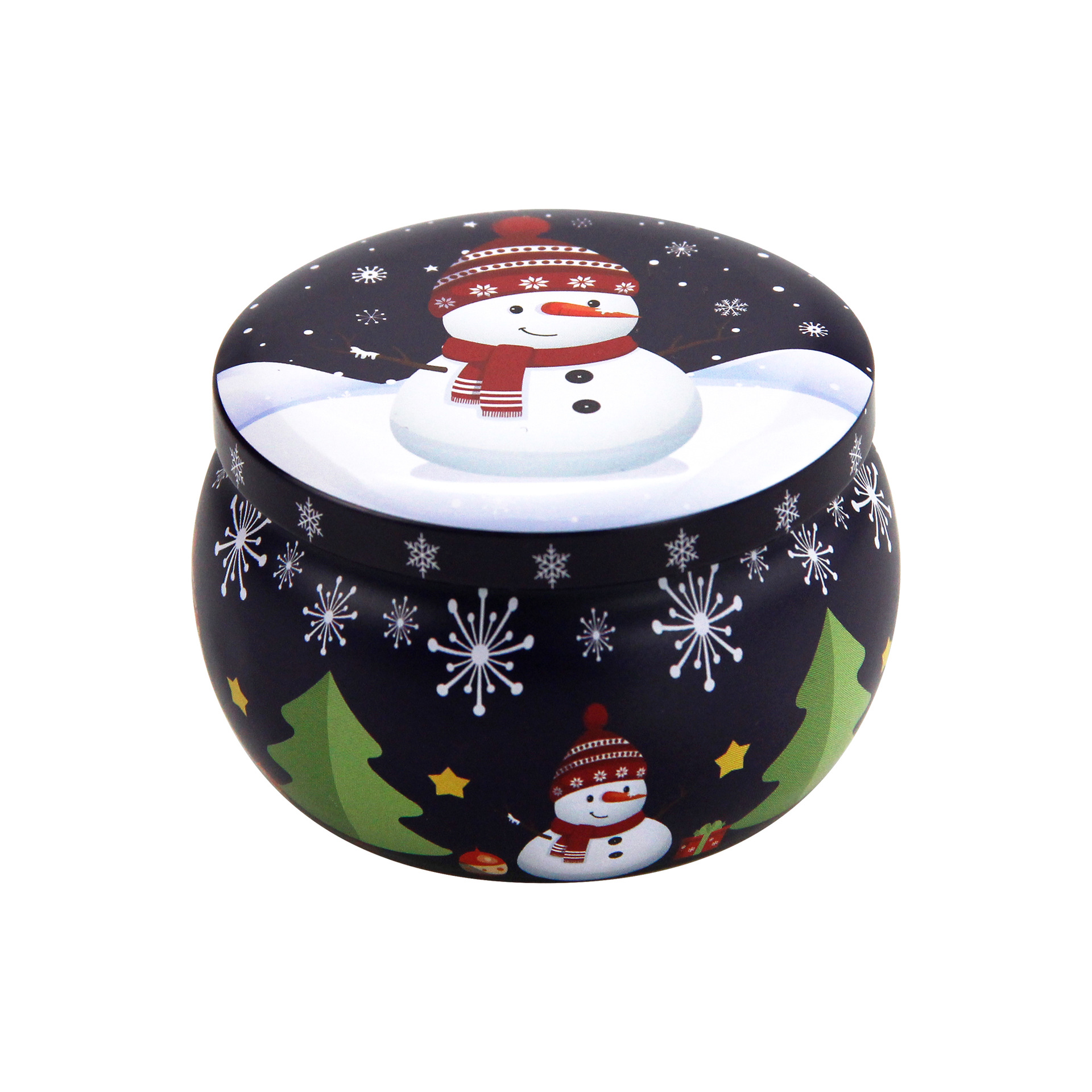 Venta al por mayor de fábrica: Tarro de hojalata de estilo étnico de 4.4 oz con forma de barriga grande para sirope de pera, dulces, té, velas aromáticas y almacenamiento de alimentos. image 37