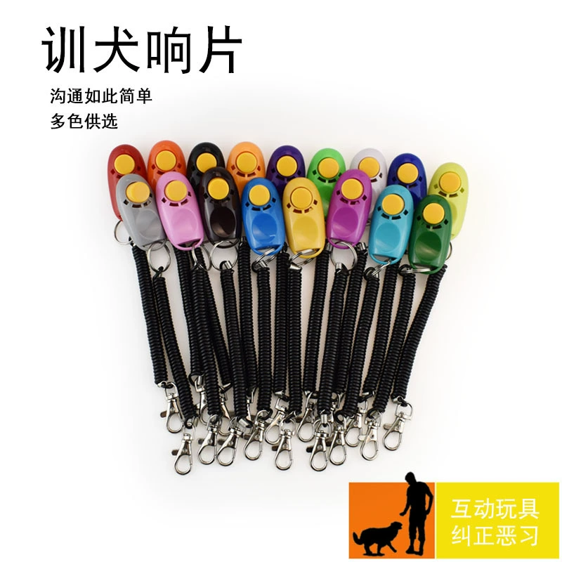Старая модель кликера с черным длинным ремешком на запястье, товары для дрессировки собак, кликерное оборудование, инструменты для дрессировки, дрессировка собак.