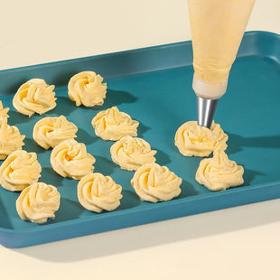 Decorating Bag Mouth Household Disposable Baking Baby Food Supplement Tool Cake Cream Decorating Bag Stainless Steel Flower Squeezer