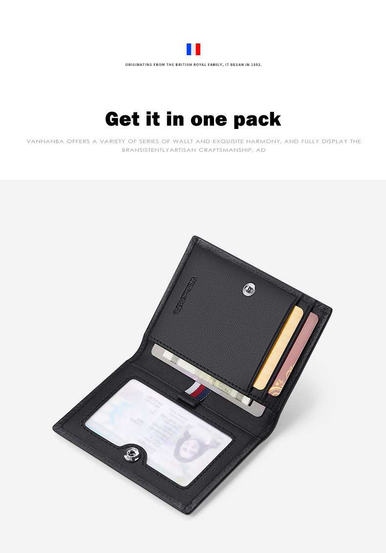 Ví card holder nam da bò thật mỏng nhẹ nhiều khe thẻ phong cách đầu hươu chi tiết 5