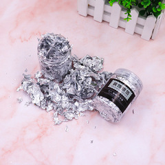 Broken gold, silver and copper foil 2g 5g bottle wooden clip diy jewelry manicure crafts production baking decoration