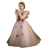 Детский наряд маленькой принцессы, элитное платье девочки цветочницы, детский подиумный костюм, подарок на день рождения