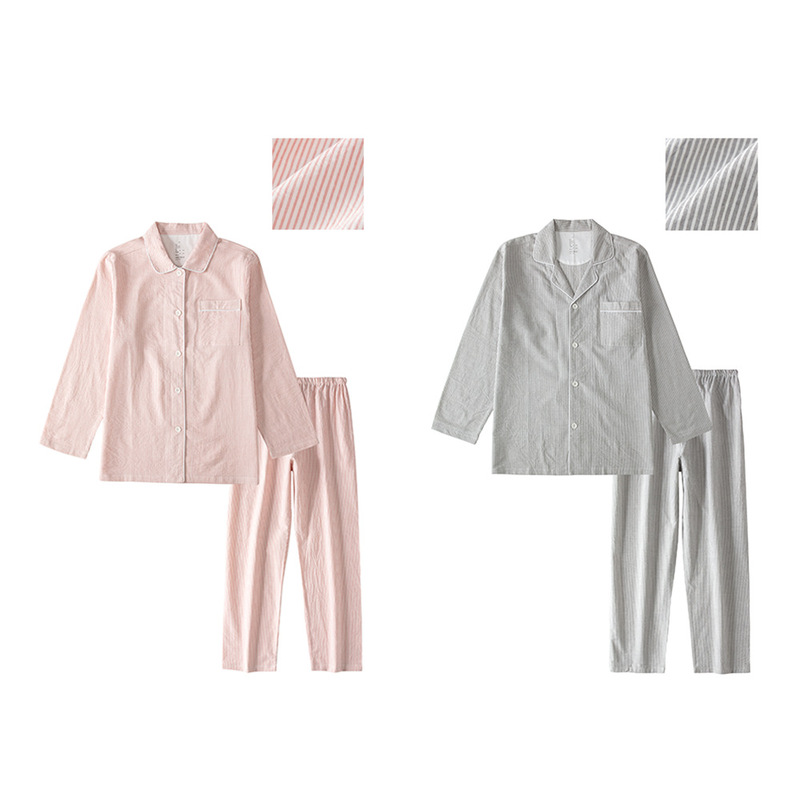Unprinted Pure Cotton Pajamas for Women, Long-Sleeved and Long-Pants, Loose and Simple, Soft Loungewear, Pajama Set, Maternity Wear