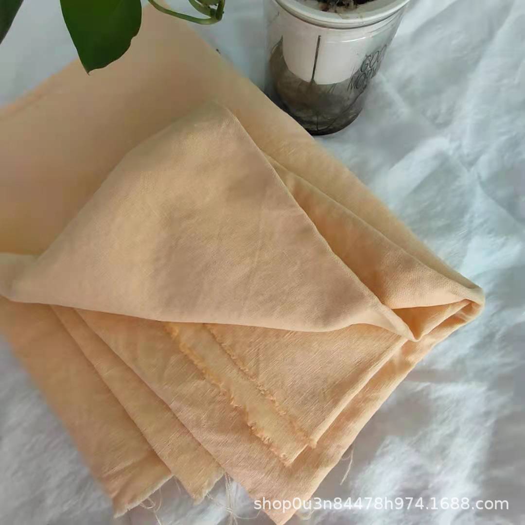 亚麻棉桌布面料 法国亚麻棉酵素洗宽幅面料 棉亚麻桌布260克面料