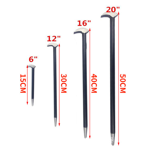 Factory direct sale 4-piece set of round rod crowbar, nail remover, heat treatment on both ends 6