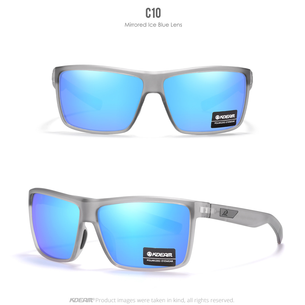 KDEAM neue quadratische rahmen brille männer fahren polarisierte sonnenbrille outdoor reise anti UV400 sonnenbrille KD029_voghion.com