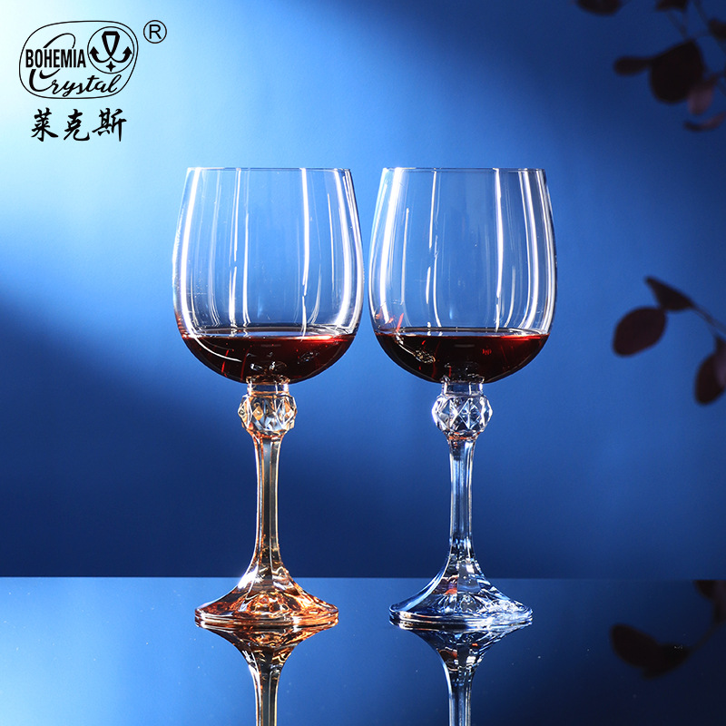 Caja de regalo de tazas de vino importadas de la República Checa, tazas de cristal sin plomo, tazas de vino europeas, tazas de pie alto, set de regalo personalizado
