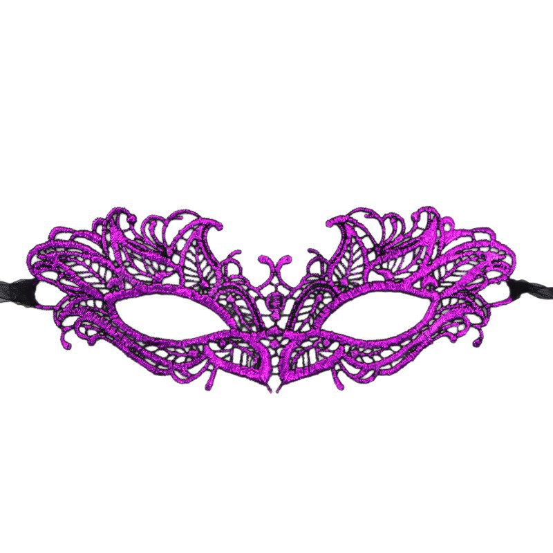 Ventas transfronterizas calientes de Halloween encaje sexy mitad cara máscara amorfa de alta calidad estampado de color eye mask accesorios de rendimiento
