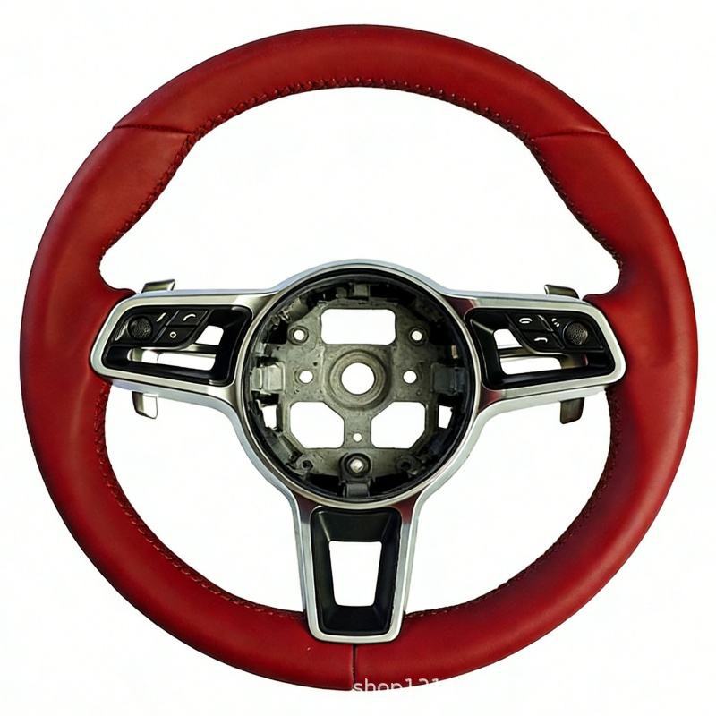 Leather sports steering wheel suitable for Porsche Panamera, Cayenne, Macan, 718, 911, 918